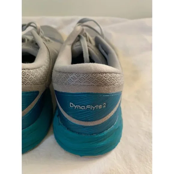 Asics Women's Dynaflyte 2 Womens Size 7.5 Running Shoe Gray Teal FlyteFoam - Picture 9 of 13